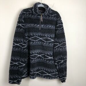 Alpine Sherpa 1/4 Zip Pullover Fleece Sweater Men's Navy XXL New Outdoor Soft